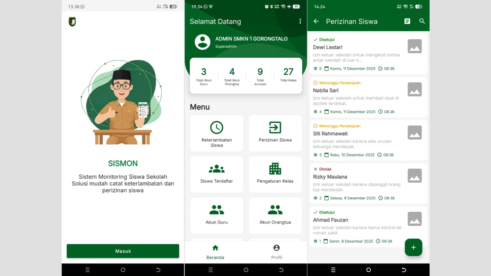 Sistem Monitoring Siswa (SISMON App)